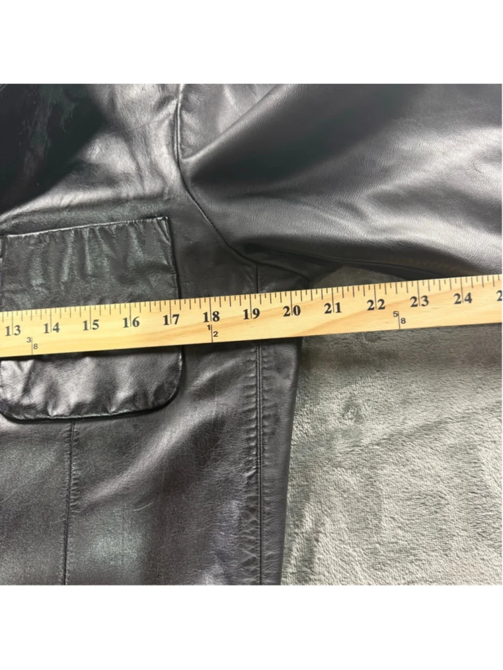GAP Leather Jacket Mens S Blazer Genuine Leather 90s Y2K Indie Alt Black Vintage - Picture 10 of 14